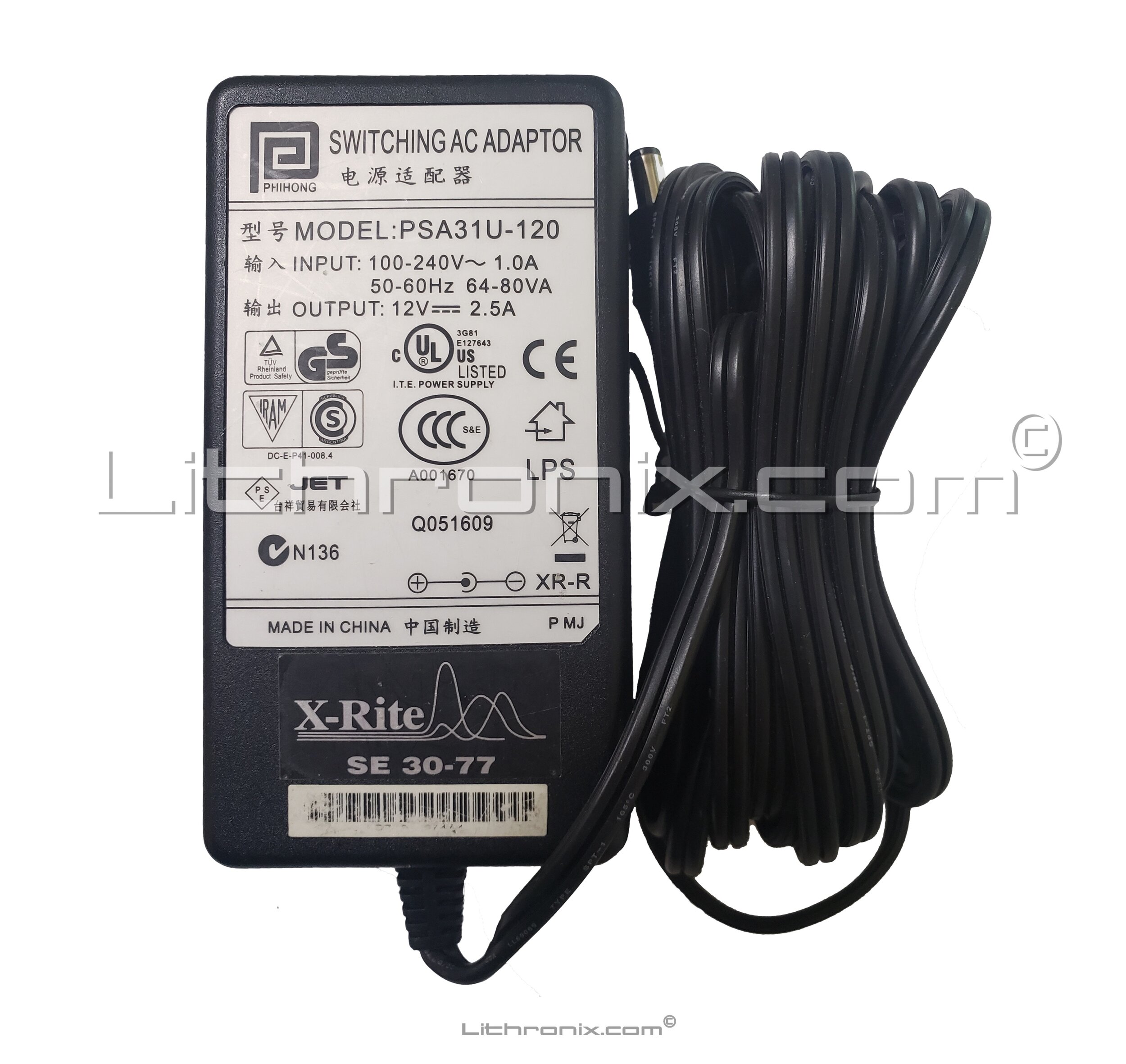 X-Rite SE30-77 Power Supply for type 500 Densitometers Model 